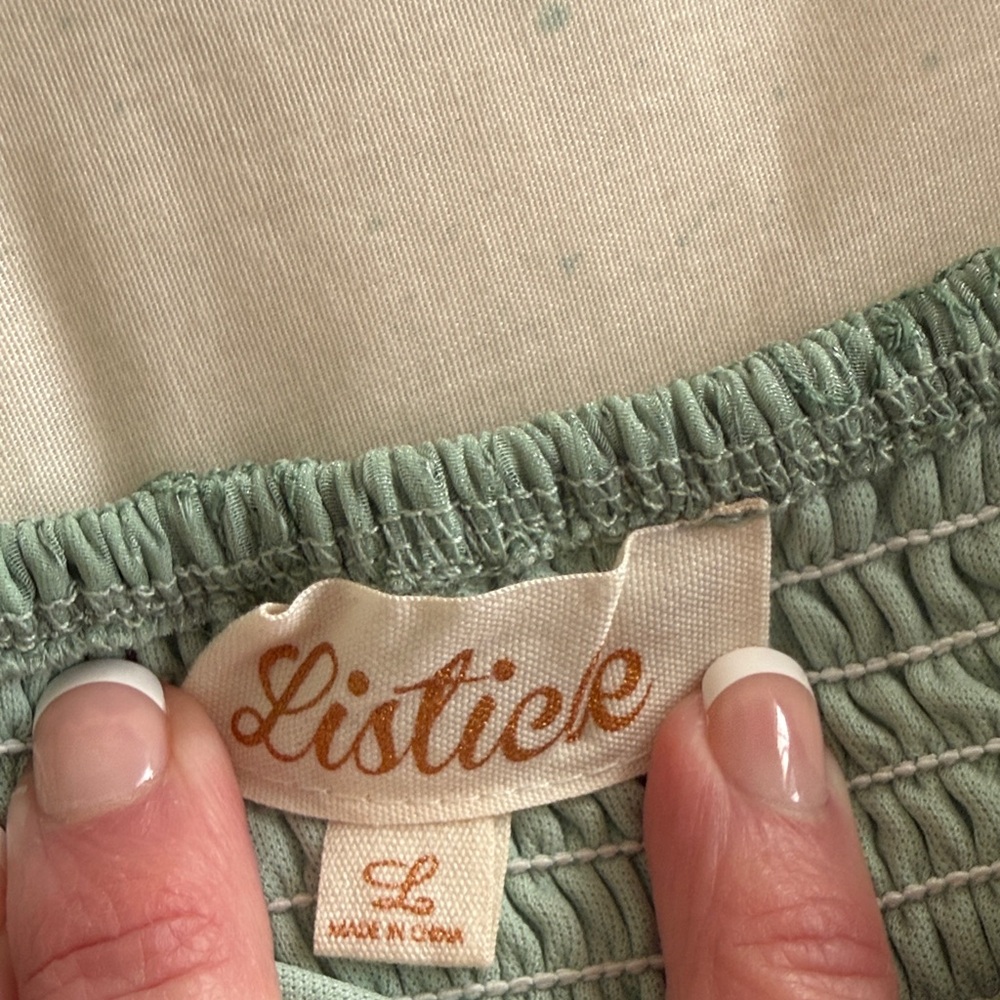 Listicle Mint Green Puff Sleeve Dress - Picture 4 of 14